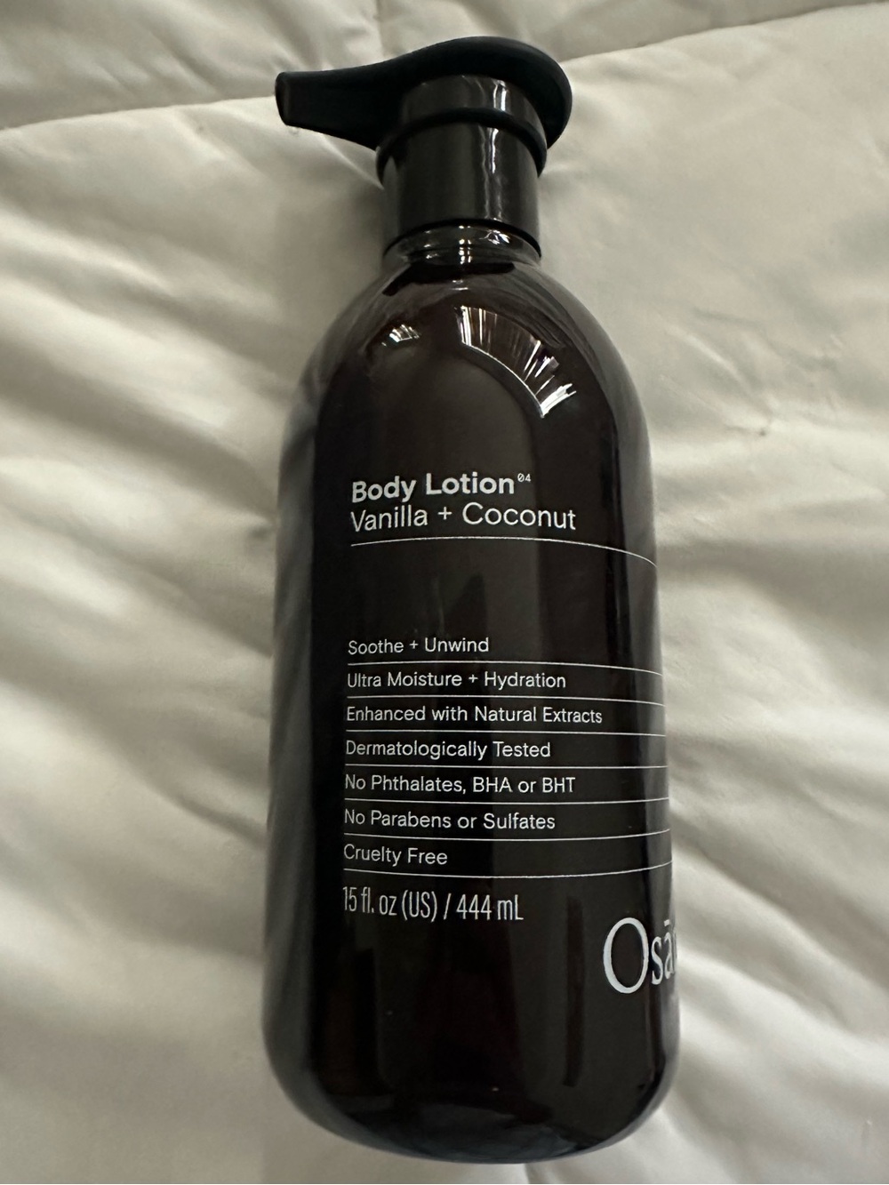 New Osana Naturals Vanilla + Coconut Body Lotion
